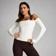 MP de Damă Tempo Off The Shoulder LS Top - Vanilie
