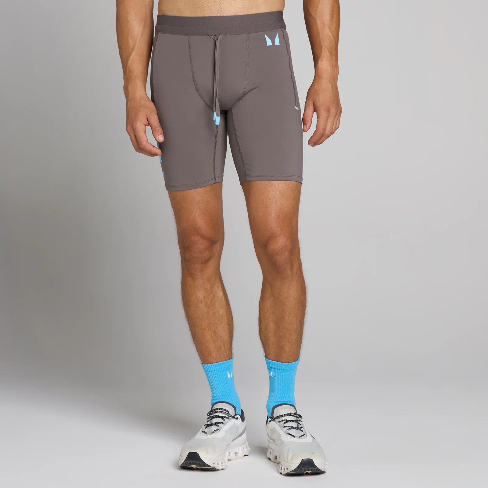 Pantaloni Scurți Hybrid Half Tight MP pentru Bărbați - Gri Cenușiu - XS Imagine 1