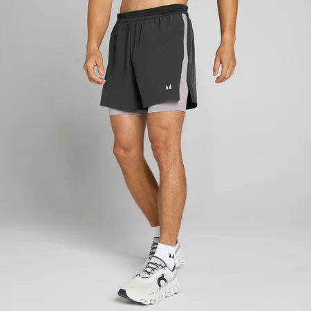 Pantaloni Scurți 2-în-1 Velocity Ultra 5" MP pentru Bărbați - Negru Decolorat