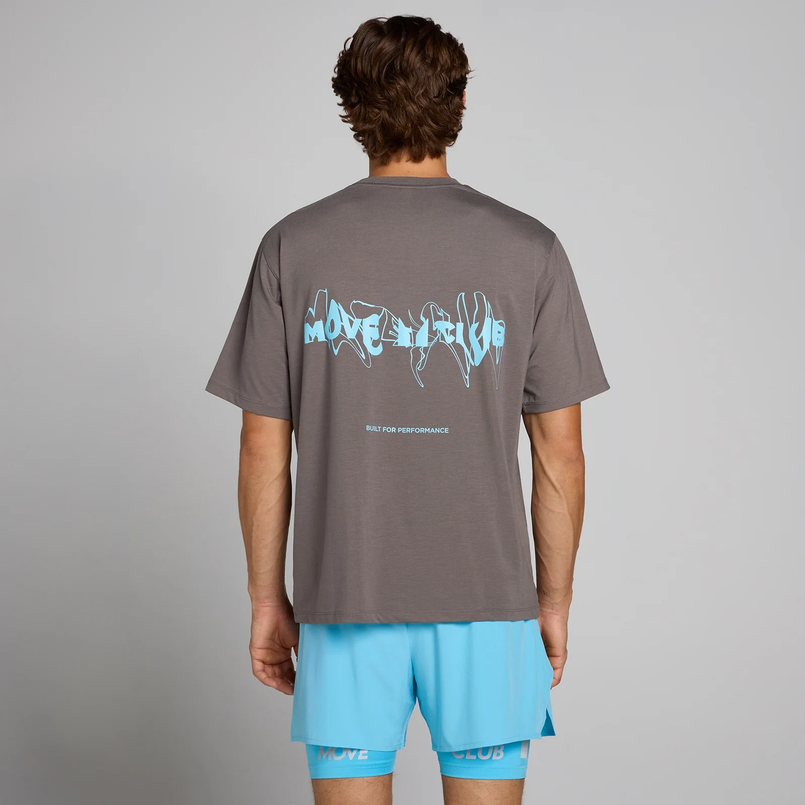 Tricou Grafic Supradimensionat Hybrid MP pentru Bărbați - Gri Cenușiu - XS Imagine 1