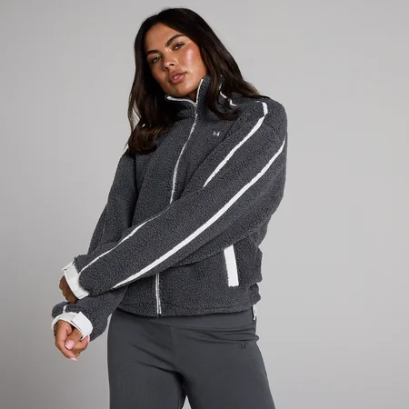 MP Geacă cu Fermoar și Căptușeală Fleece pentru Femei - Robust Grey