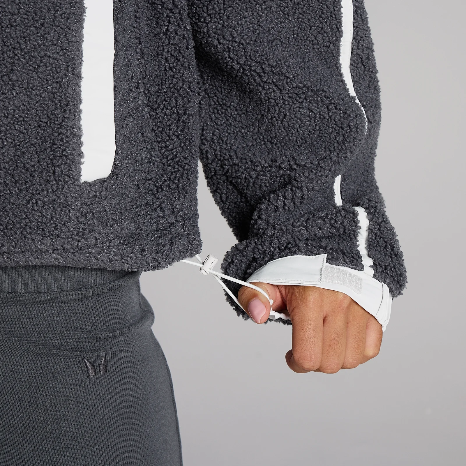 MP Geacă cu Fermoar și Căptușeală Fleece pentru Femei - Robust Grey - XS Imagine 4