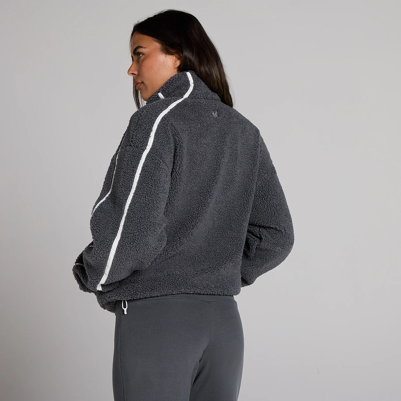 MP Geacă cu Fermoar și Căptușeală Fleece pentru Femei - Robust Grey - XS Imagine 2