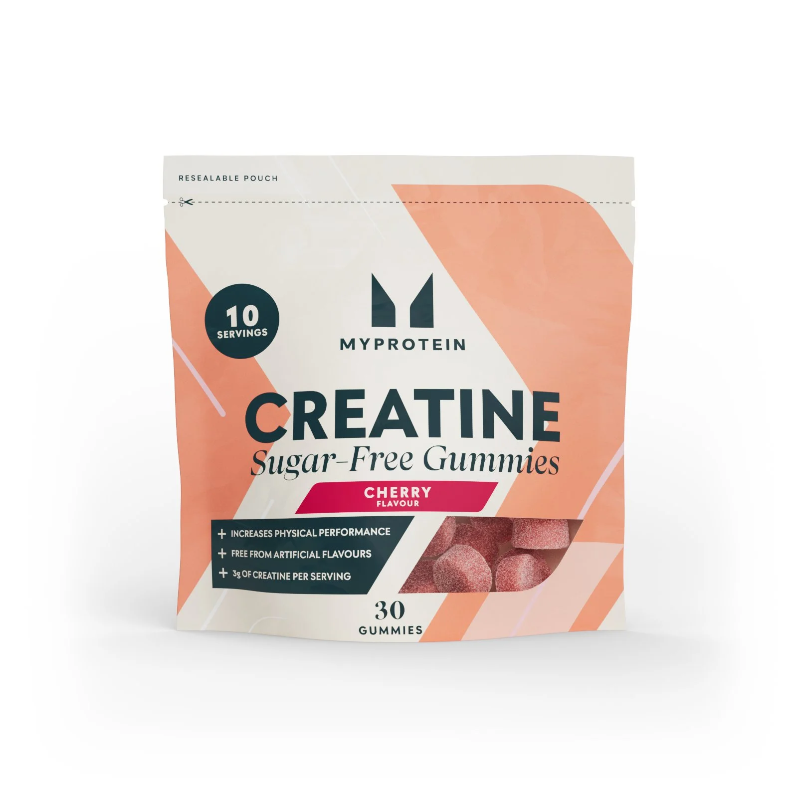 Gummies cu Creatină - 30 Gummies - 10servings - Cherry (Sugar-Free) Imagine 1