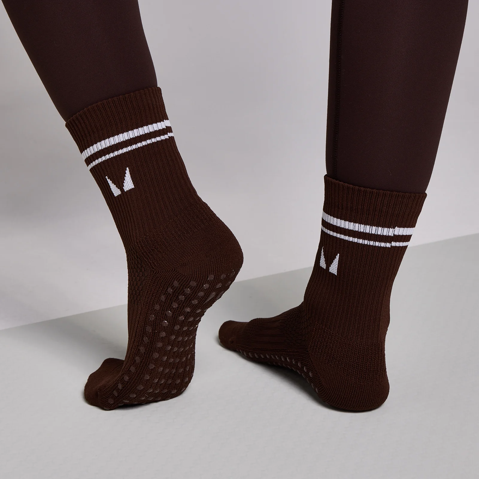 MP Pilates Socks (2 pack) - Cocoa/Pearl - UK 2-5 Imagine 2