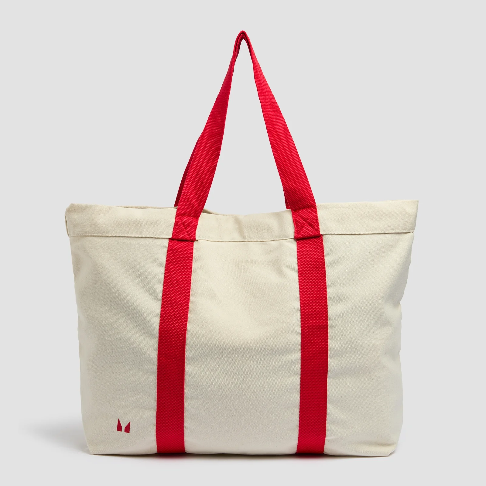 Geantă Tote din Bumbac Bicoloră MP - Bumbac Natural/Chilli Imagine 3