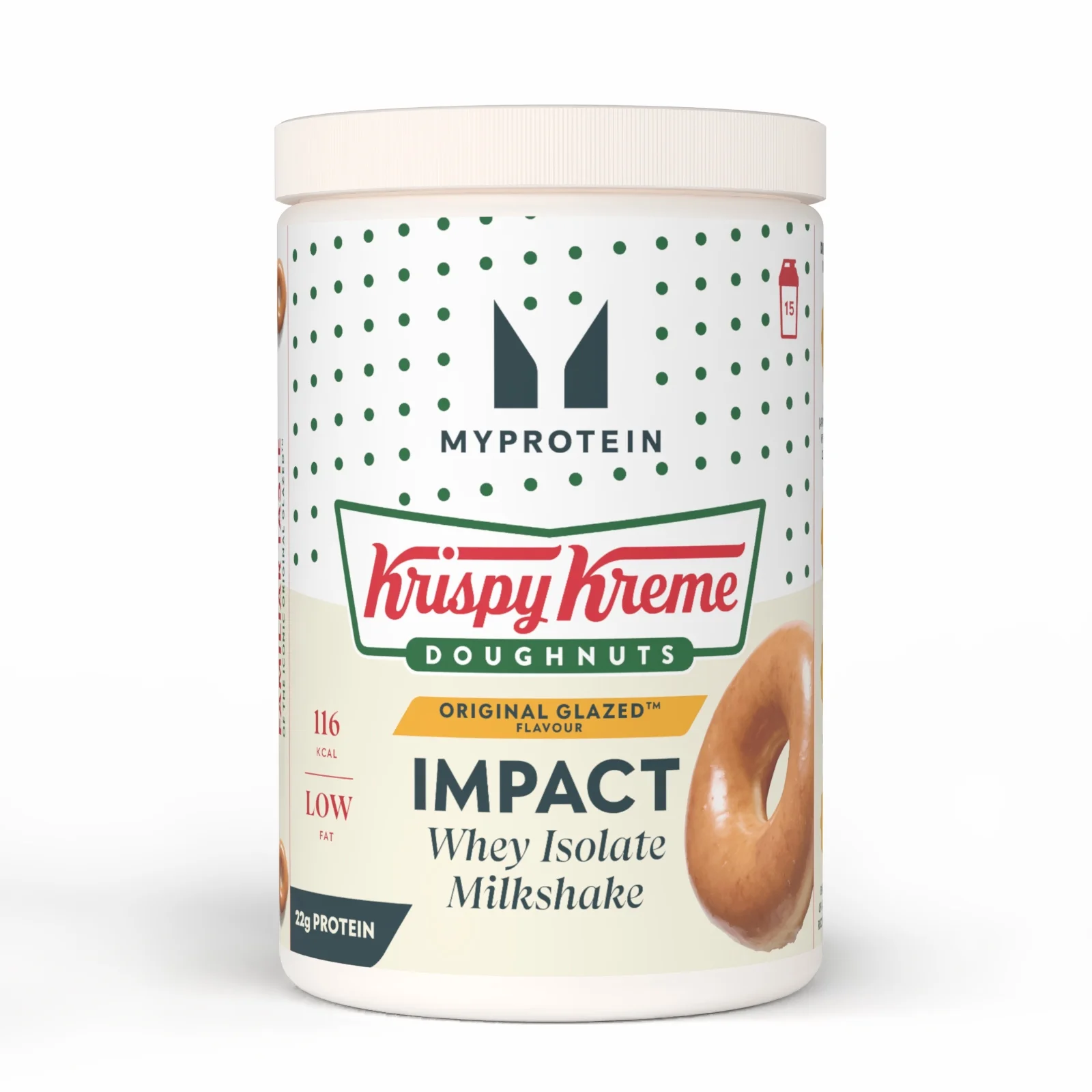 Impact Whey Isolate Milkshake – Krispy Kreme® - 480g - 15servings - Original Glazed™ doughnut Imagine 1