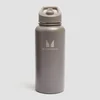 Sticlă Myprotein din Metal Reciclat cu Pai Rabatabil 1L - Truffle Închis