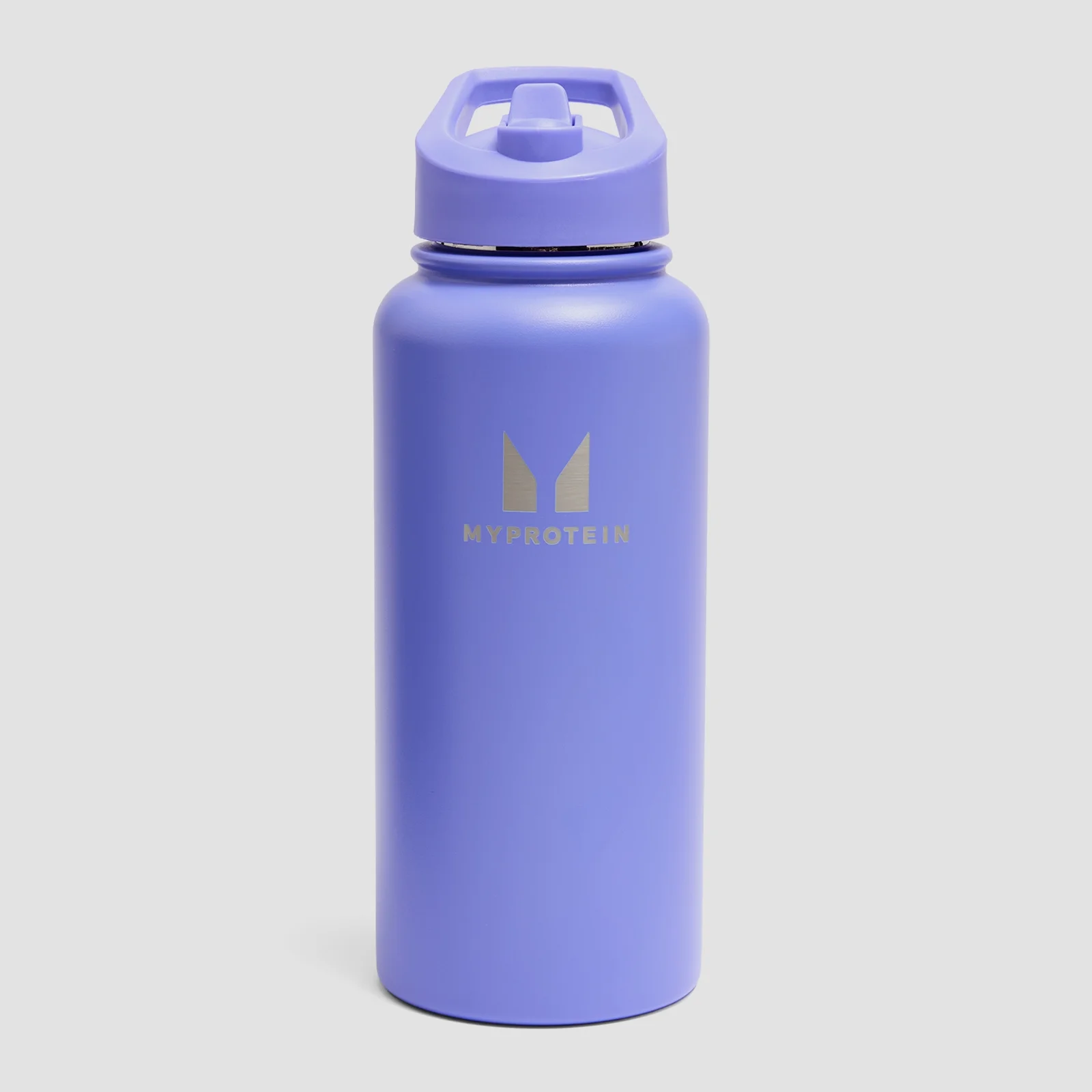 Sticlă Myprotein din Metal Reciclat cu Pai Rabatabil 1L - Indigo Power Imagine 1