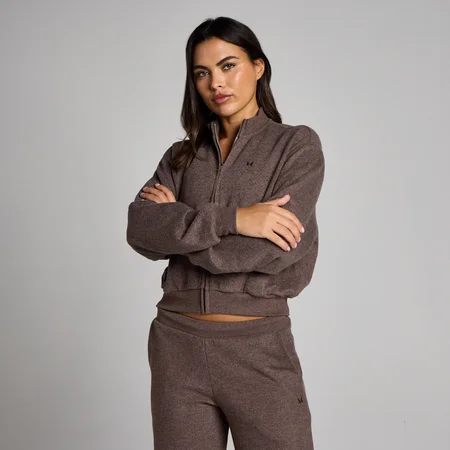 Geacă Bomber cu Fermoar MP Soft Touch pentru Femei - Cacao Marled