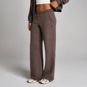 Pantaloni de trening MP Soft Touch pentru femei cu talie medie și croială dreaptă – Cacao Marl - Size S