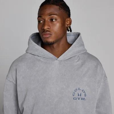 MP X Gold's de Bărbați Washed Graphic Oversized Hanorac - Steel Blue - L Imagine 6