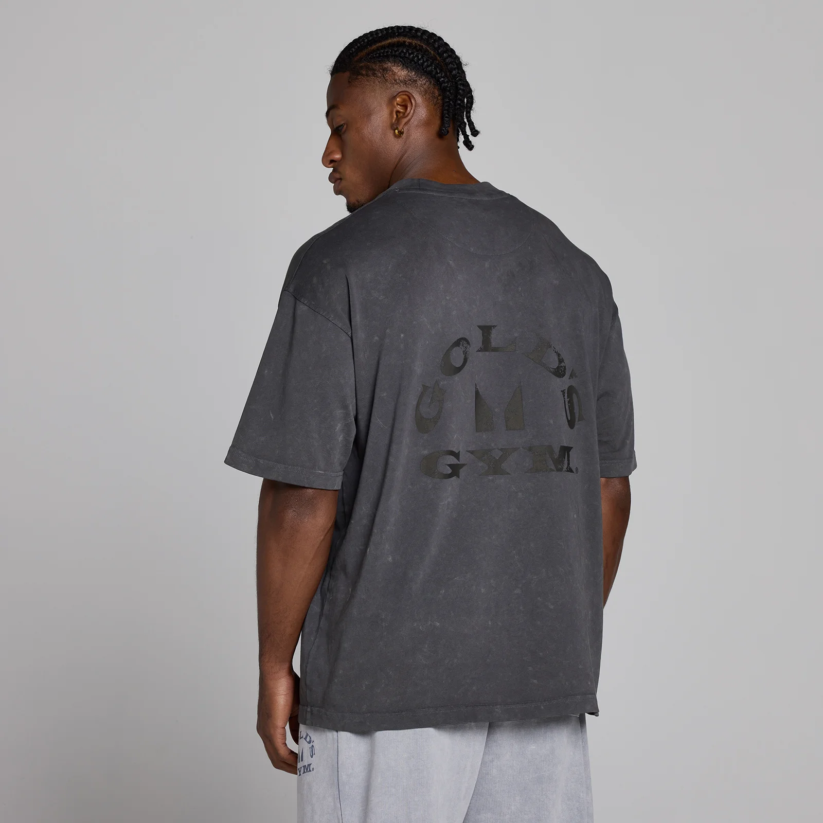MP X Gold's de Bărbați Washed Graphic Oversized Tricou - Washed Coal - XS Imagine 4