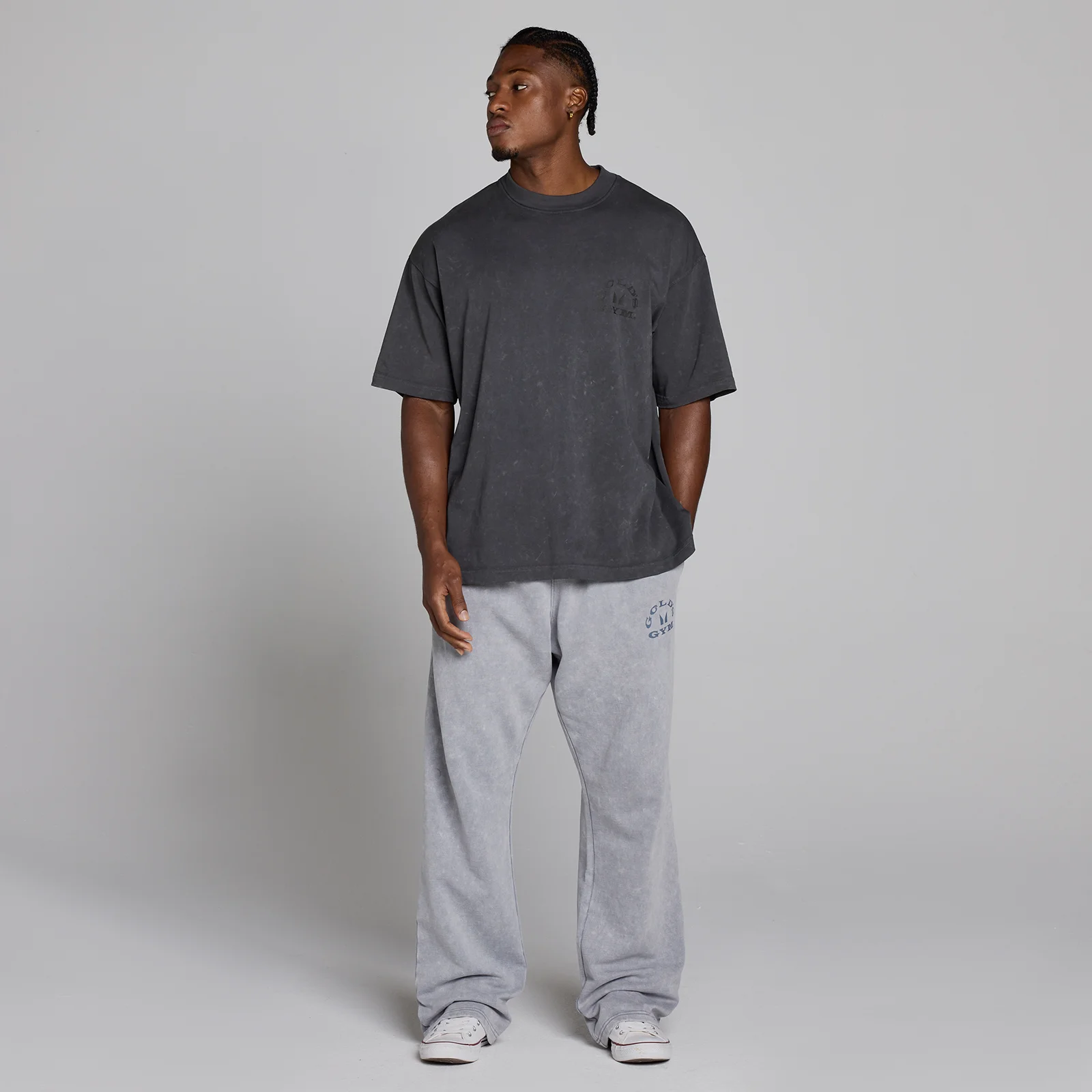 MP X Gold's de Bărbați Washed Graphic Oversized Tricou - Washed Coal - XS Imagine 5