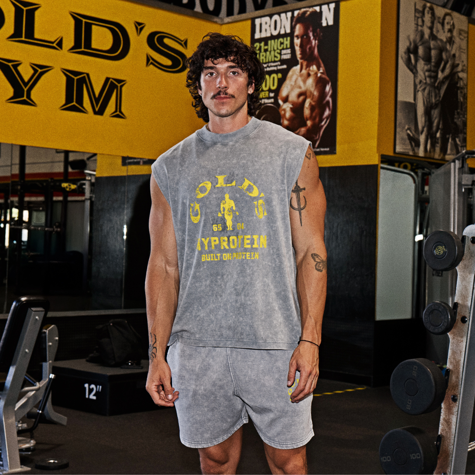 MP X Gold's de Bărbați Washed Graphic Oversized Tank - Steel Blue - XL Imagine 1