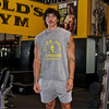 MP X Gold's de Bărbați Washed Graphic Oversized Tank - Steel Blue