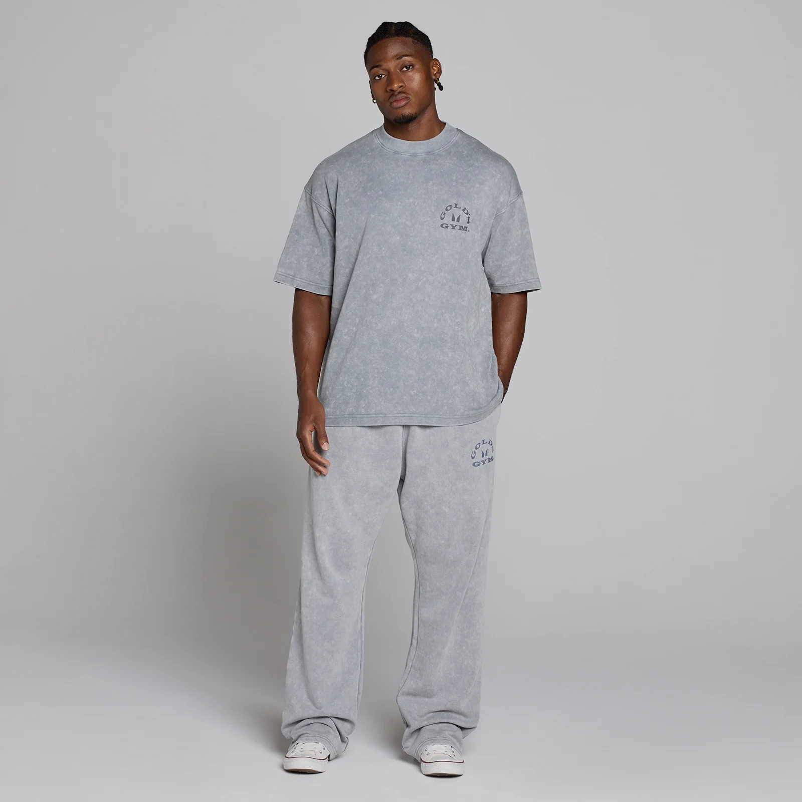 MP X Gold's de Bărbați Washed Graphic Oversized Tricou - Steel Blue - XS Imagine 5