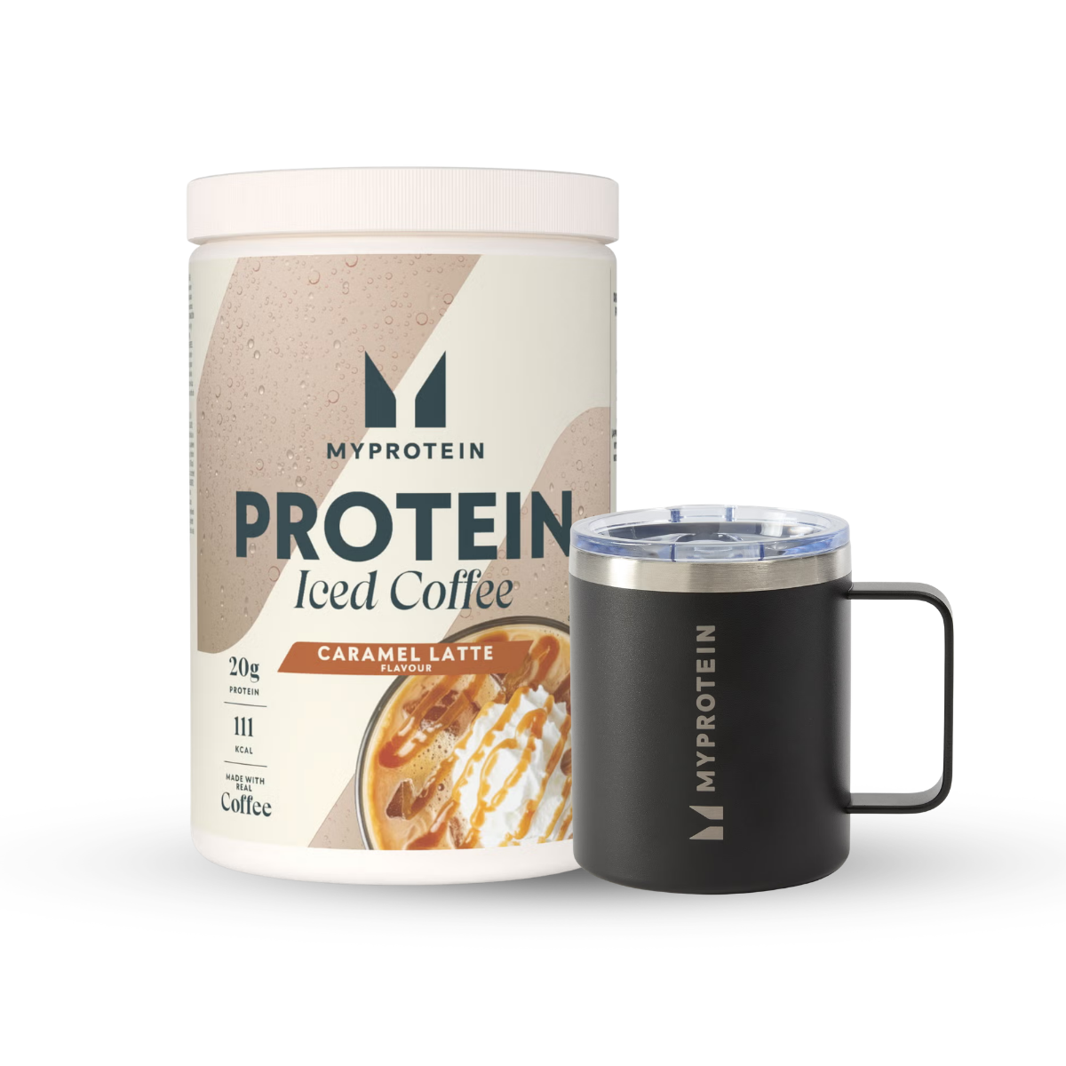 Pachet Cafea Rece cu Proteine - 20servings - Black Coffee Cup - Iced Caramel Latte Imagine 1
