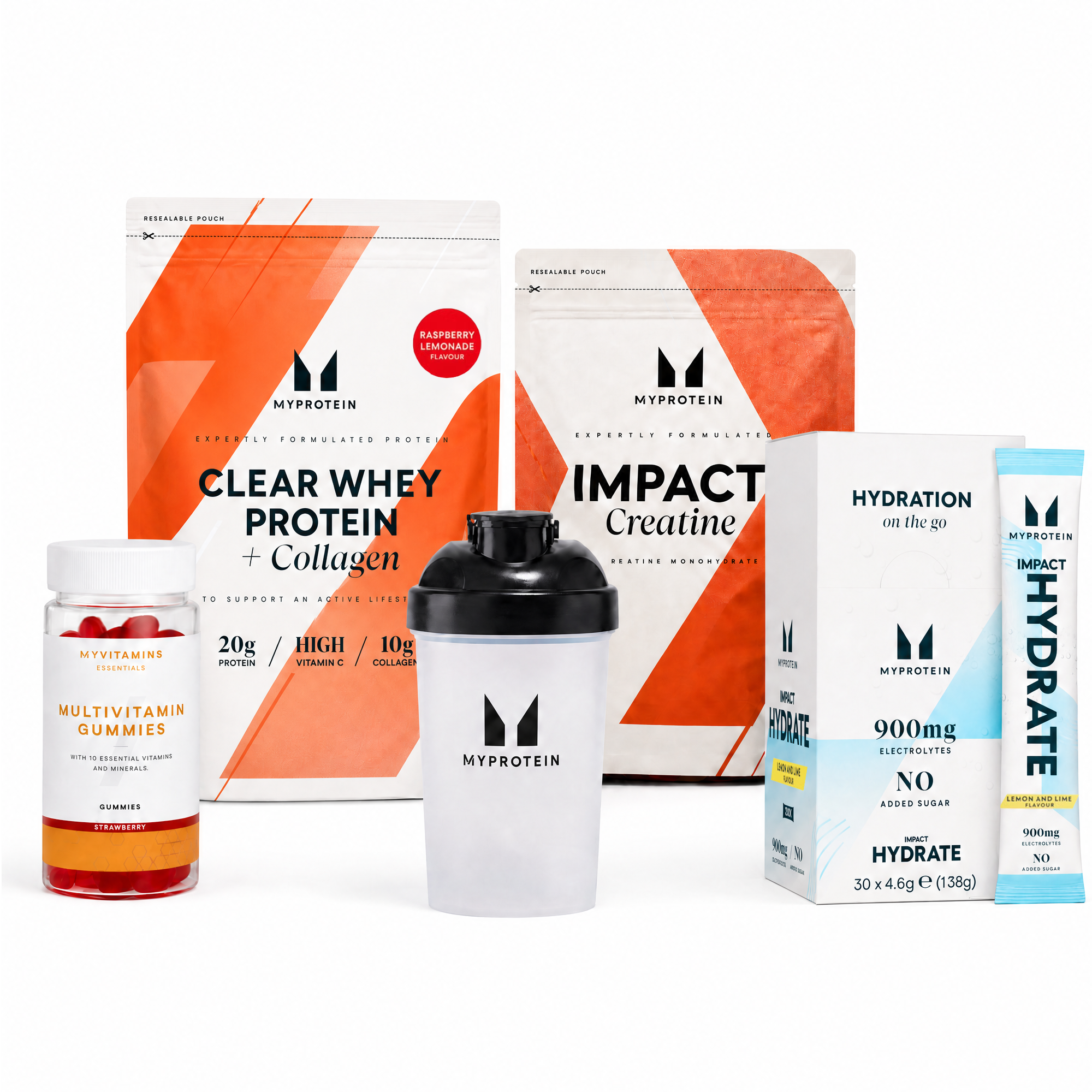 Impact Week Clear Protein Bundle - Lemon & Lime - 20servings - Raspberry Lemonade Imagine 1